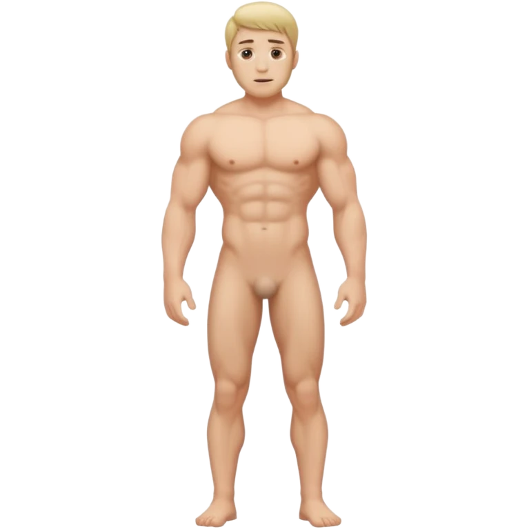 full body shot of a naked man with big penis emoji