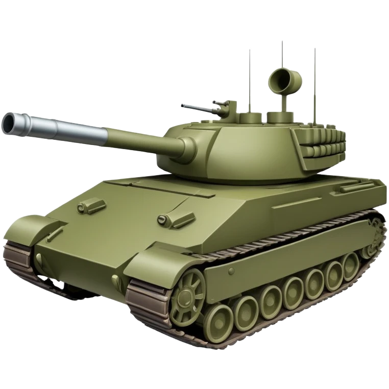 military battle tank with cannon turret emoji