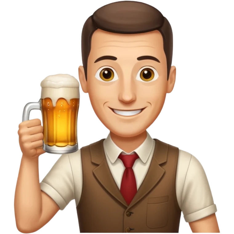 Lewandowski with beer  emoji