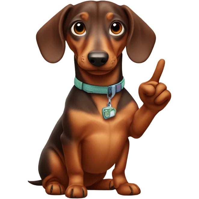 Daschund doing a Shaka  emoji