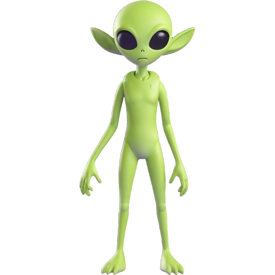 full-body alien wearing casual clothes emoji