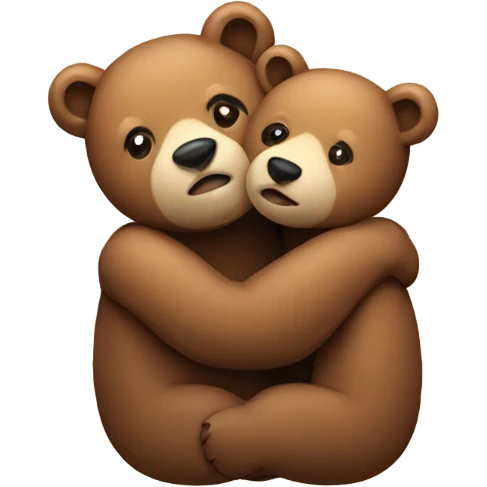 A bear hugging another bear emoji