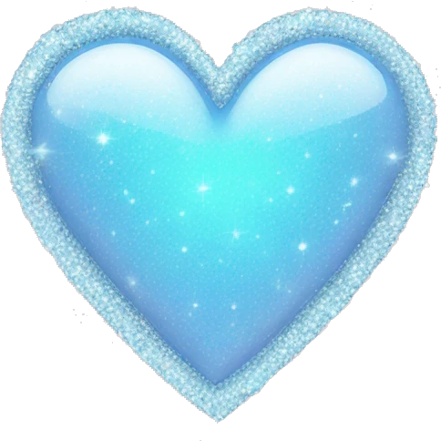 Sparkling pastel blue heart emoji