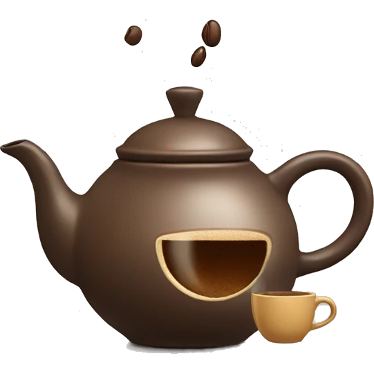 Teapot pouring coffee emoji