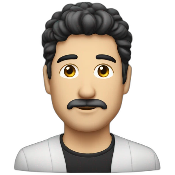 Hombre argentino de piel moreno claro y cabello negro cortob emoji