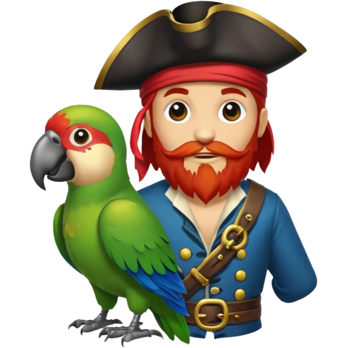 pirate and parrot emoji