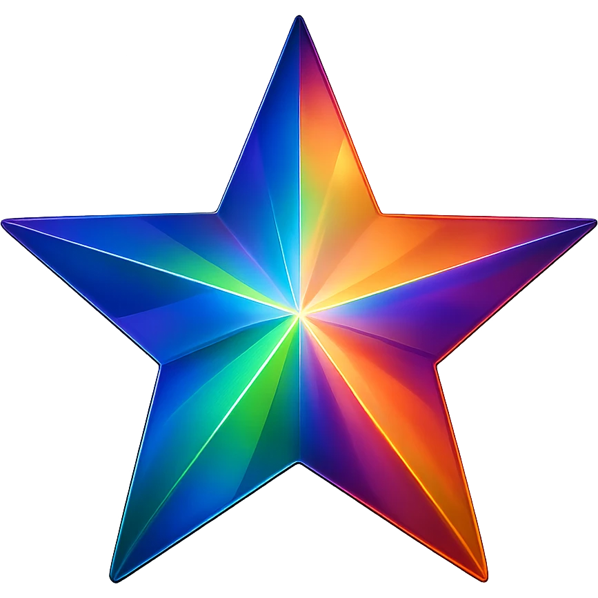 star with a prism effect emoji