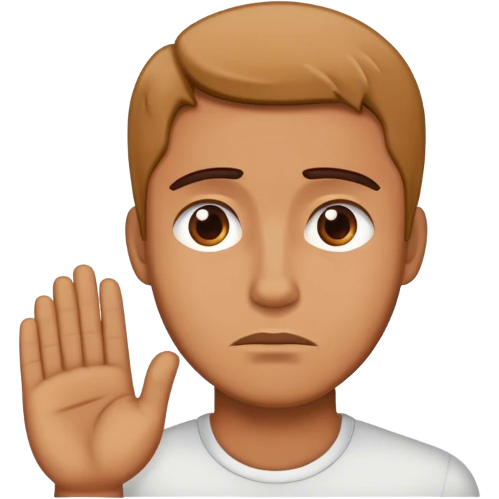 Man saying sorry emoji