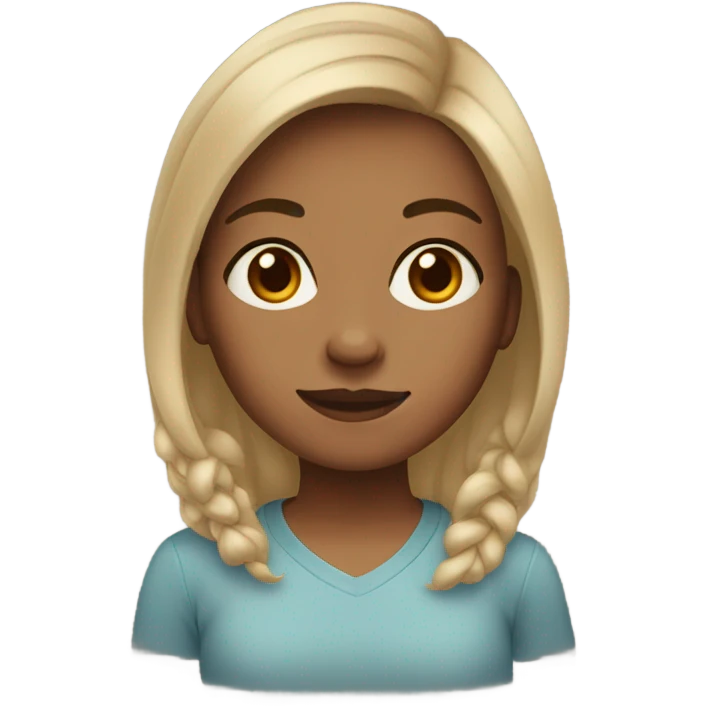 portrait of a med-skinned girl emoji