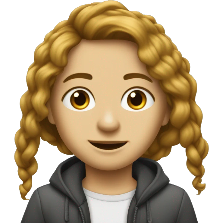 Девушка слушает музыку emoji