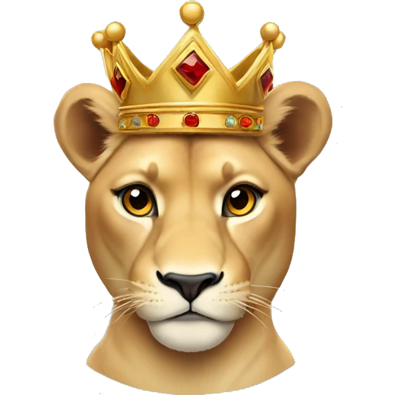 Lioness with a crown emoji