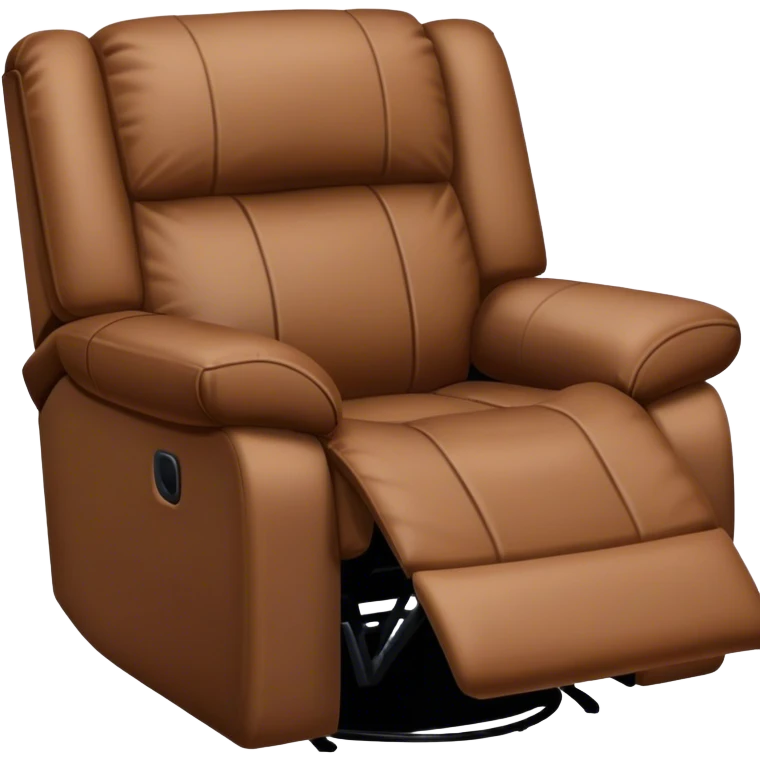 brown recliner in room emoji