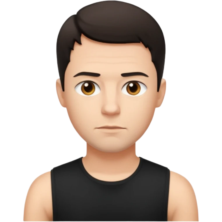 Christoph Schneider, focused look, short dark hair, sleeveless black shirt emoji