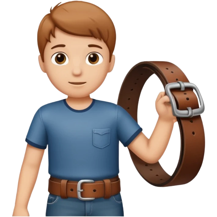 Belt in a boy hand emoji