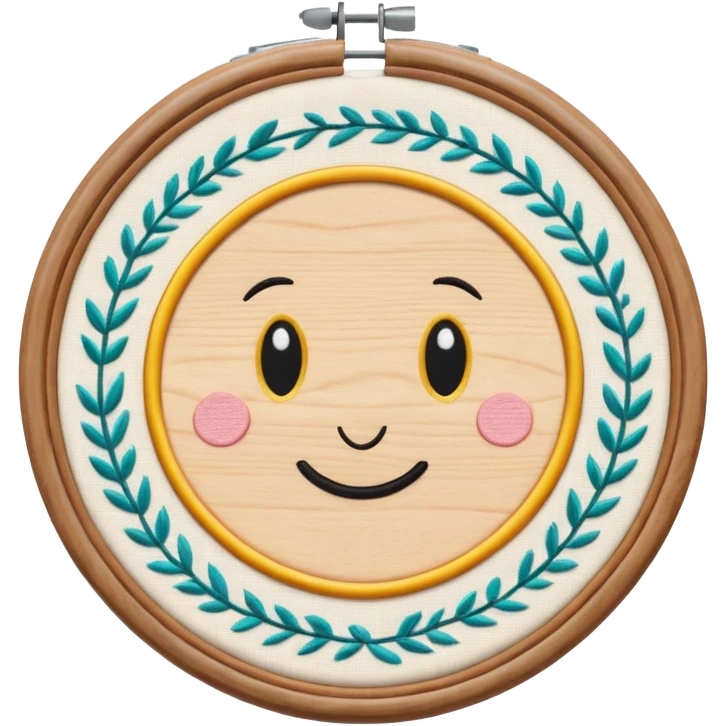 embroidery hoop emoji