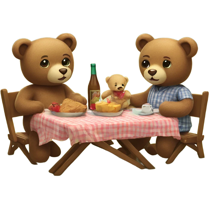 teddy bears having a picnic  emoji