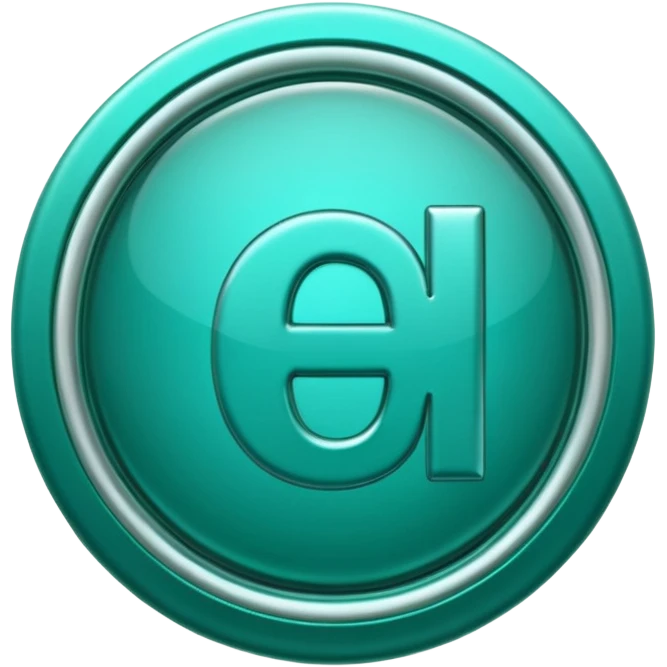 Create a custom emoji badge featuring a stylized, glossy letter “S”. Use the Platinum rank style from League of Legends: teal-green metallics, reflective surfaces, and a futuristic elegant frame. Vibrant and high readability.
 emoji