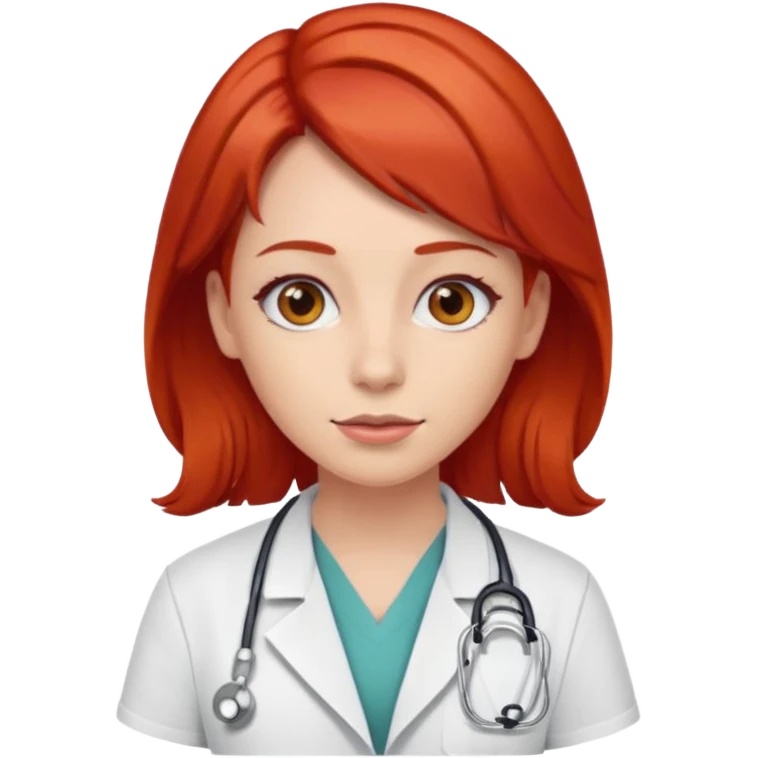 doctor with redhairclips  emoji