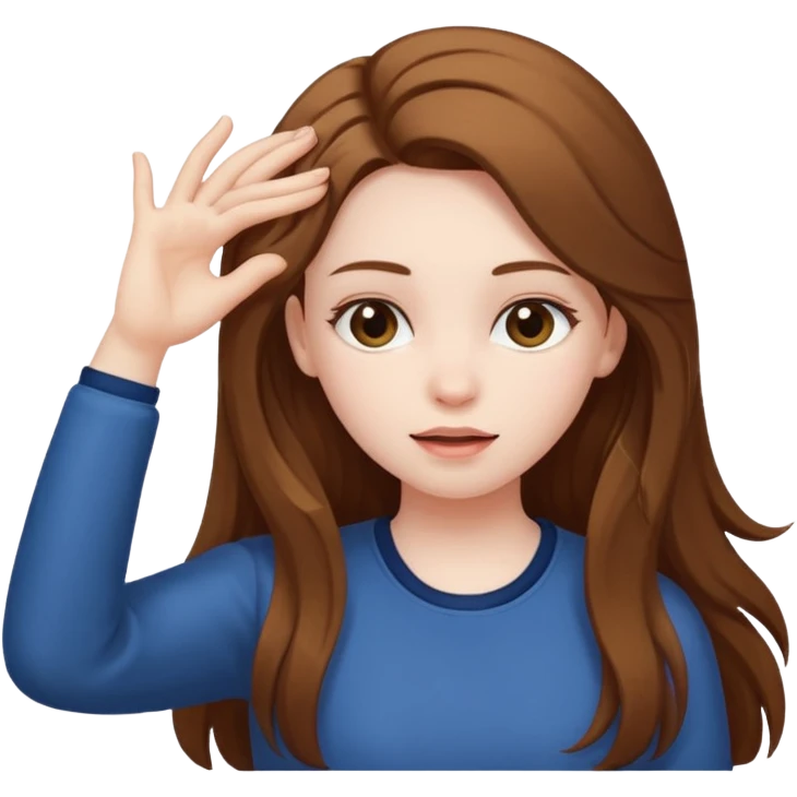 Girl fingering emoji