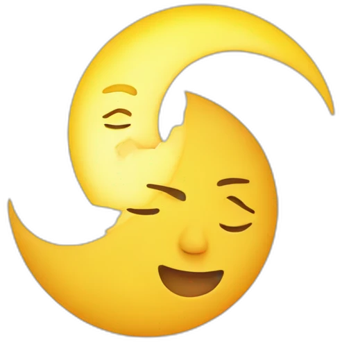 Moon and sun emoji