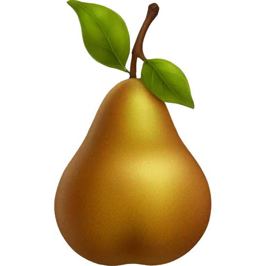 Brown pear emoji