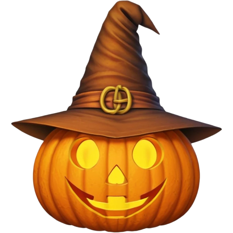 pumpkin with witch hat  emoji