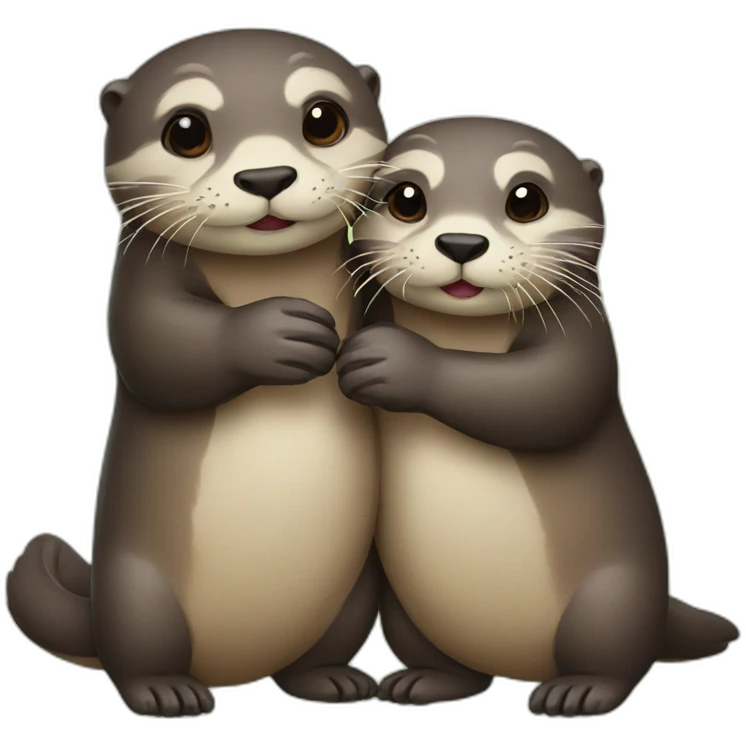 otters holding hands emoji