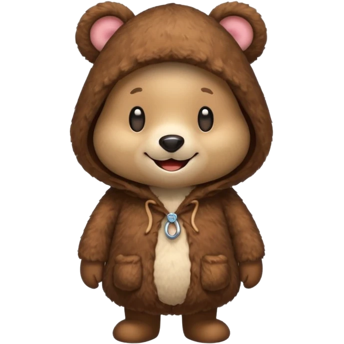 Mushroom dressed in a bear emoji