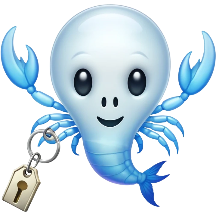 Shrimp-ghost mix with 50€ and many house keys emoji