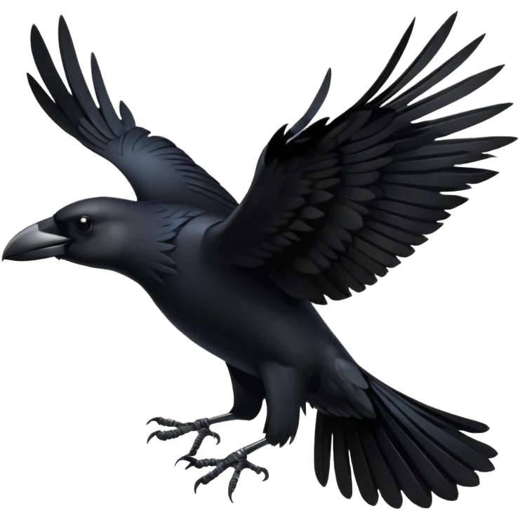 crow flying emoji