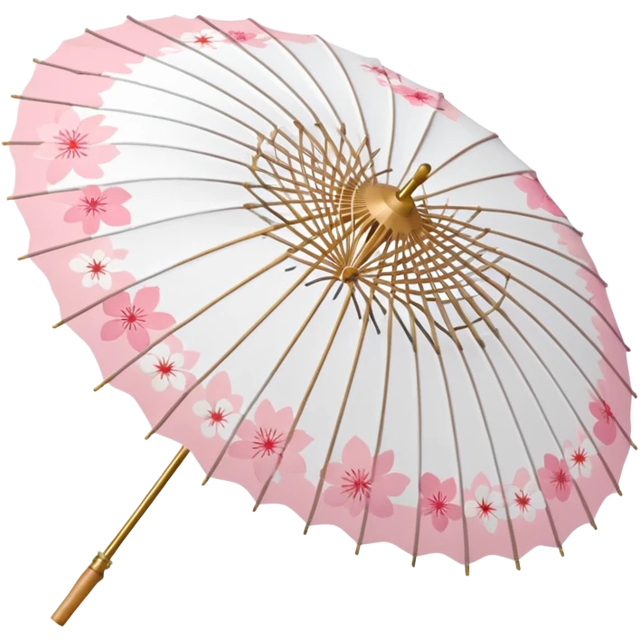 A beautiful pastel pink and white Sakura parasol  emoji