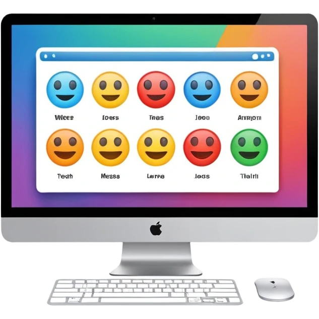 website on desktop emoji