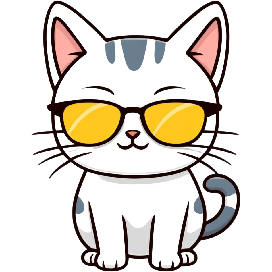 Cat with sunglasses emoji