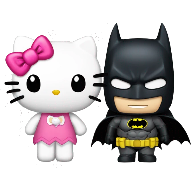 hello kitty and batman emoji