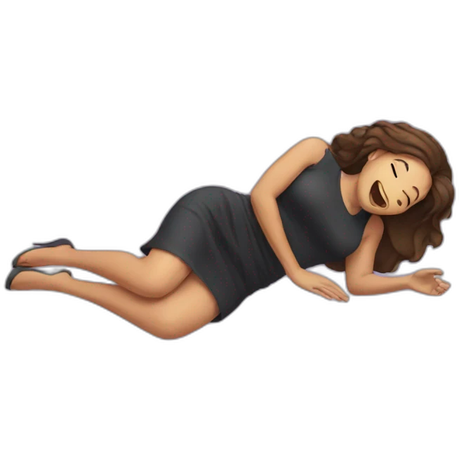 woman lying in the floor emoji