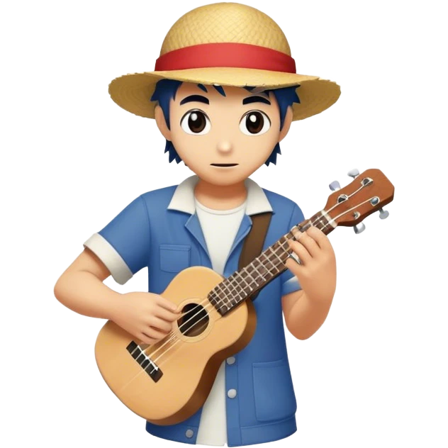ash ketchum playing ukulele emoji