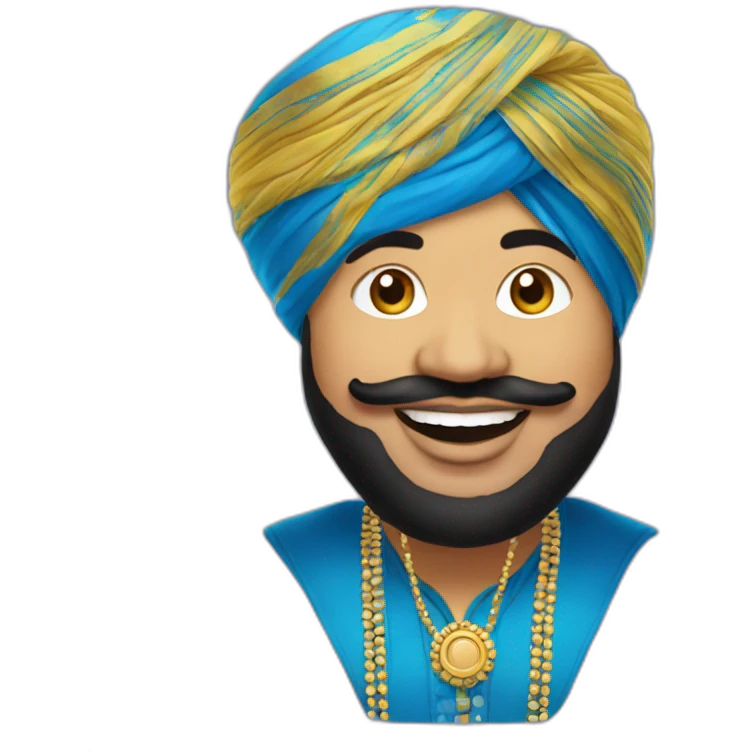 Blue daler mehndi emoji