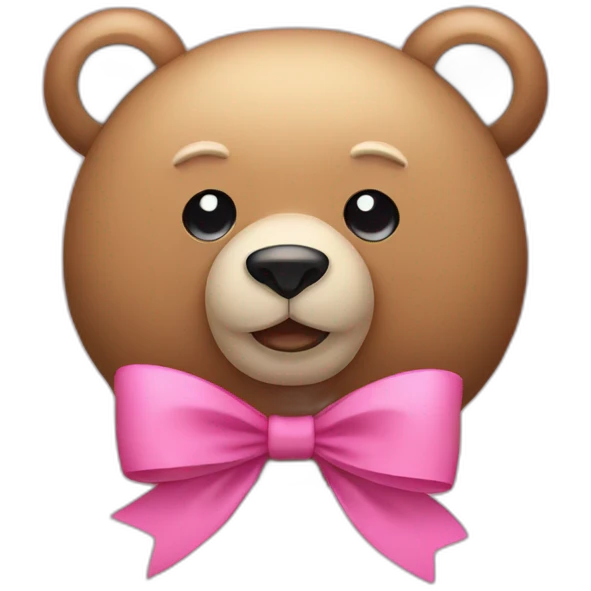 Bear with a pink bow  emoji