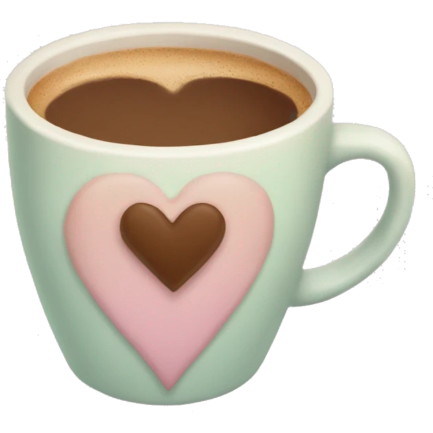 Pastel-coffee-color-heart emoji