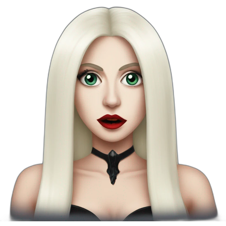 Lady Gaga as a vampire emoji