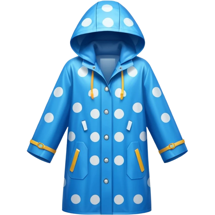 blue polka dot raincoat emoji