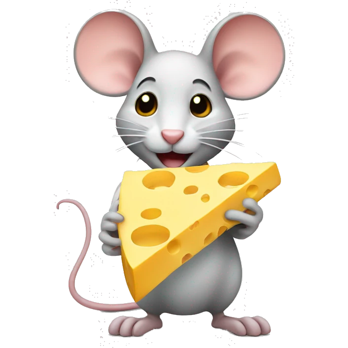 Mouse with cheese emoji
