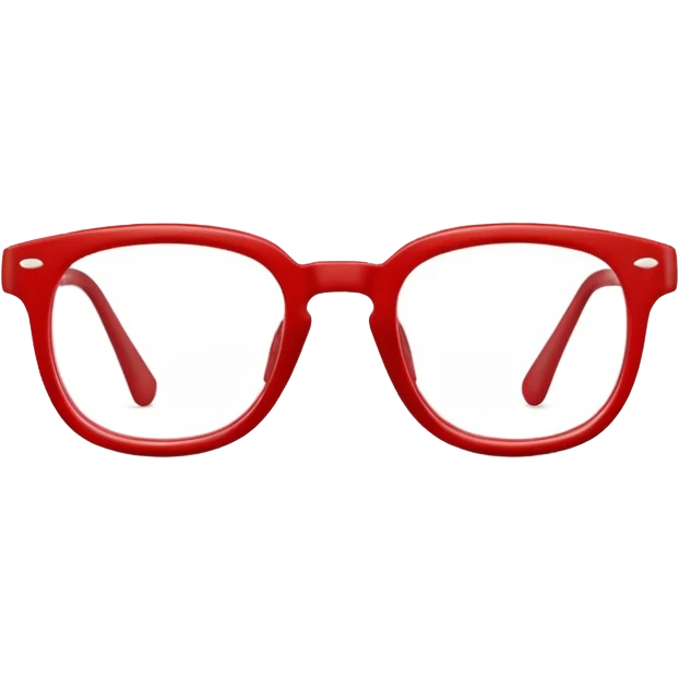 red  framed Reading glasses emoji