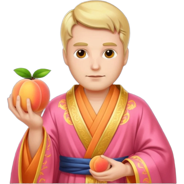 emperor and peach emoji
