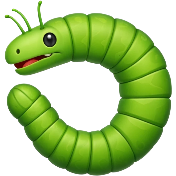 Inchworm inching emoji