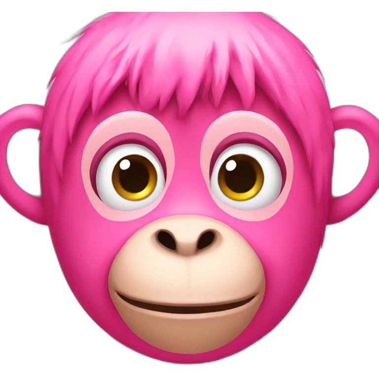 Pink monkey emoji