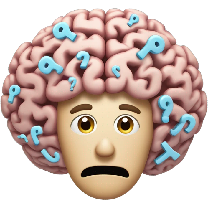 Confused brain emoji