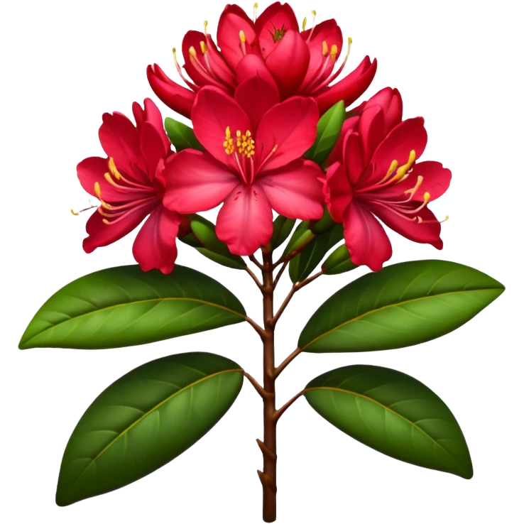 Red rododendron emoji