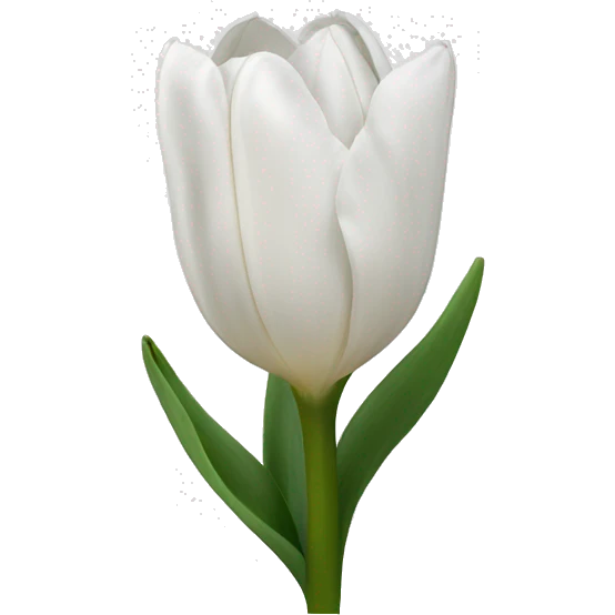 White tulipa emoji
