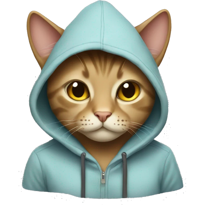 Cat in a hoodie emoji